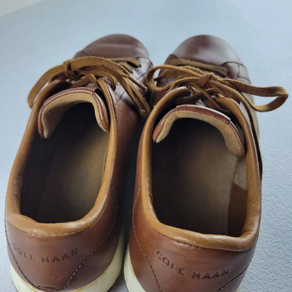 Cole Haan Grandpro  Tennis Sneaker Lace Up Low TopLeather Shoes 10.5 M Men Brown